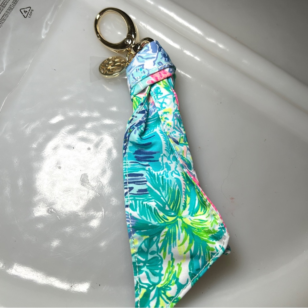 LILLY PULITZER bag charm with logo, Twilly style NWT - Picture 2 of 3